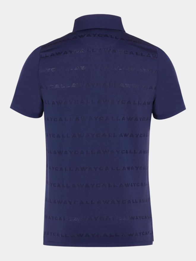 Callaway Legacy LOGO JACQUARD POLO Halbarm Polo navy