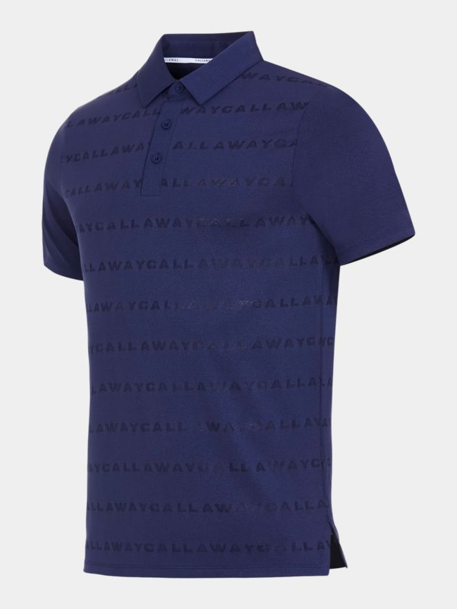 Callaway Legacy LOGO JACQUARD POLO Halbarm Polo navy