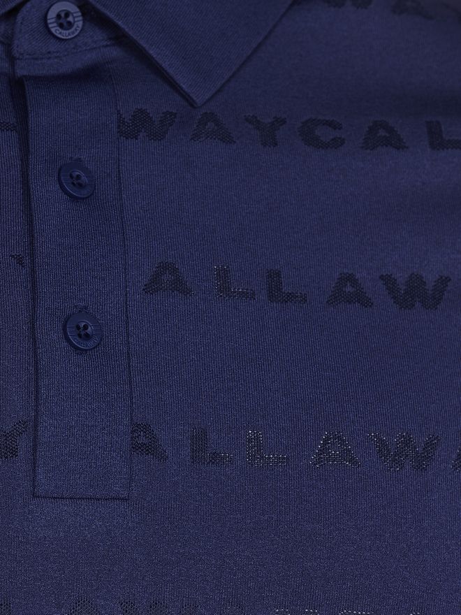 Callaway Legacy LOGO JACQUARD POLO Halbarm Polo navy