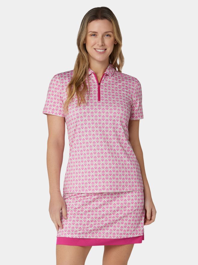 Callaway POLO WITH MESH I Halbarm Polo pink