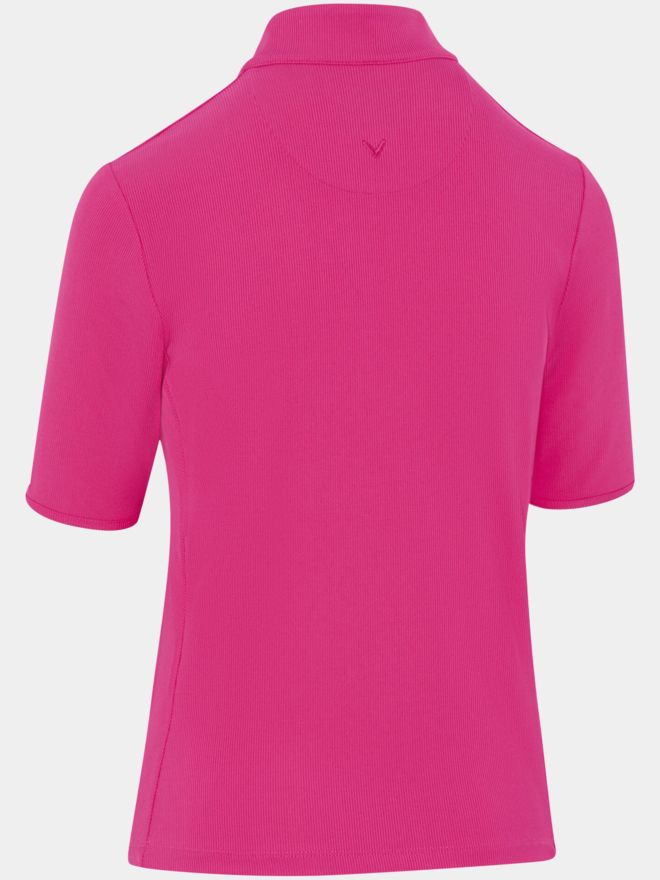 Callaway SS RIB PLAY POLO 3/4 Arm Polo pink