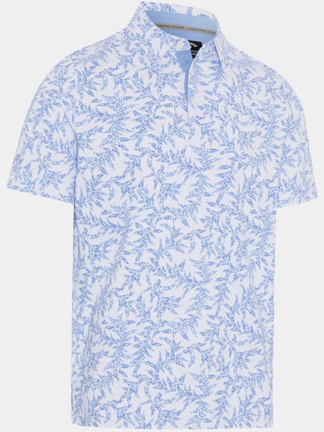 Callaway EMEA SS CHEV BOTANIC Halbarm Polo weiß
