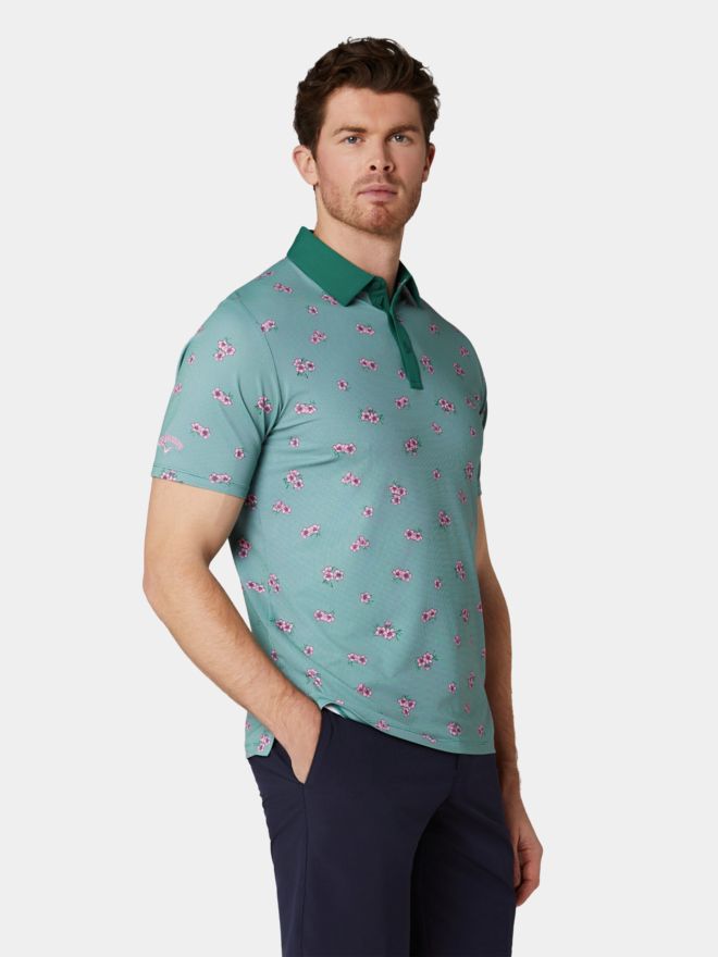 Callaway EMEA AZALEA GINGH Halbarm Polo grün
