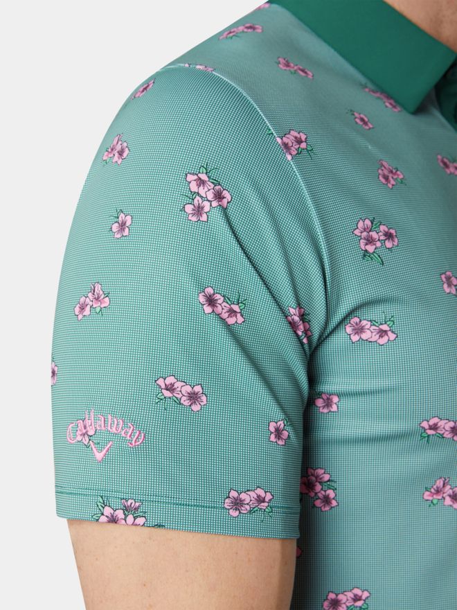 Callaway EMEA AZALEA GINGH Halbarm Polo grün