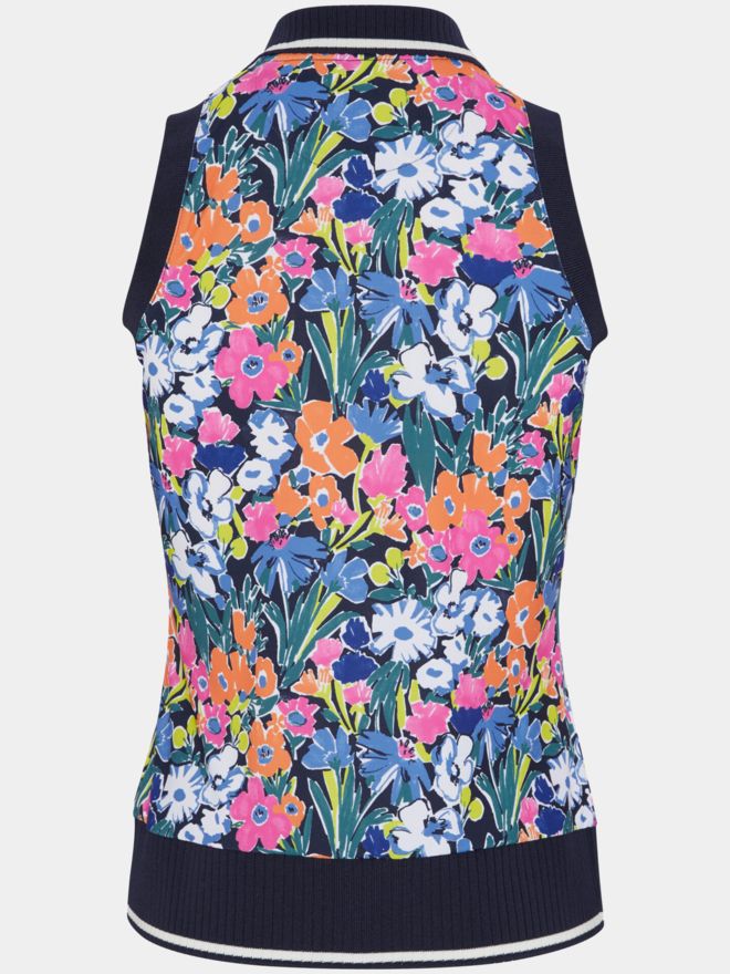 Penguin SLEEVELESS POLO WITH SCALLOP RIB ohne Arm Polo navy