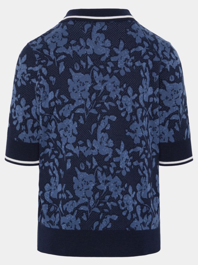 Penguin BOTANICAL JACQUARD Strick Polo navy
