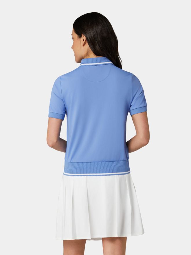 Penguin 3D TERRY POLO Halbarm Polo blau