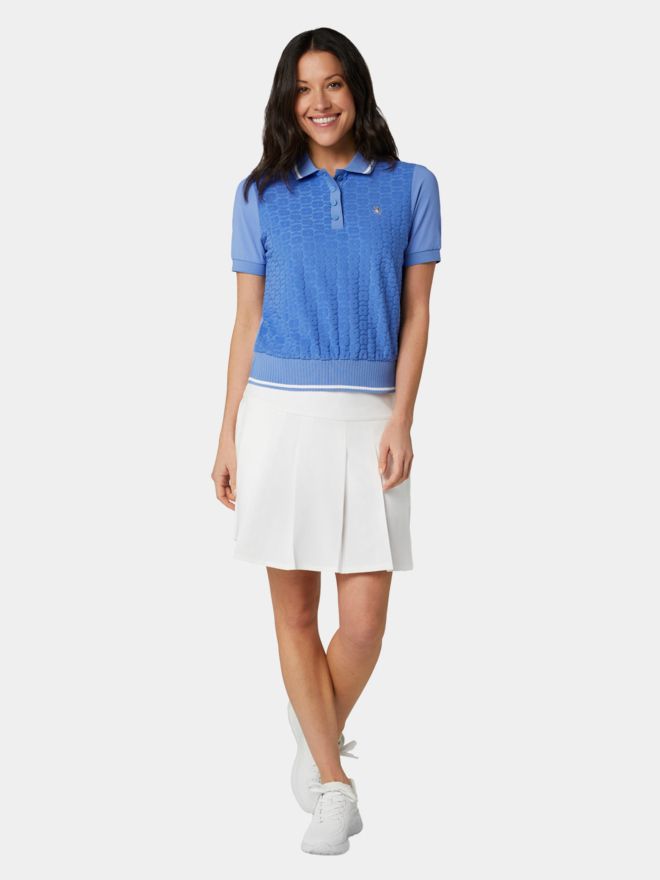 Penguin 3D TERRY POLO Halbarm Polo blau