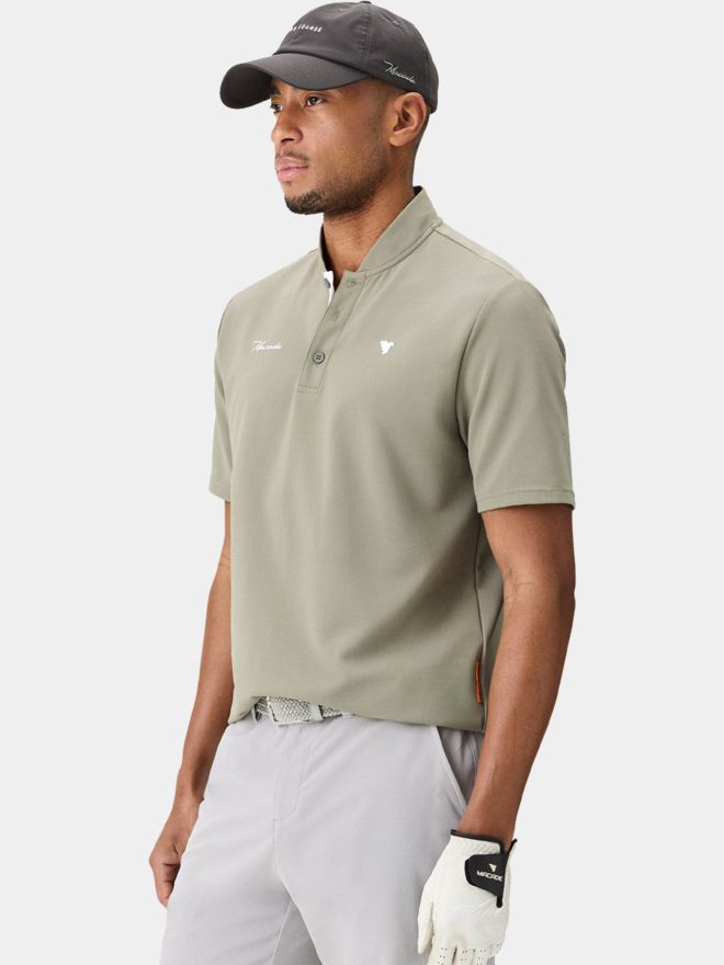 Macade Golf Heath Jade Green Bomber Shirt Halbarm Polo grün