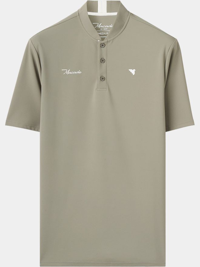 Macade Golf Heath Jade Green Bomber Shirt Halbarm Polo grün