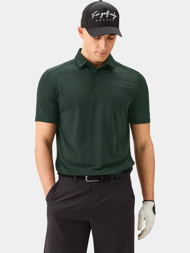 Macade Golf Flight Dark Green Shirt Halbarm Polo dunkelgrün