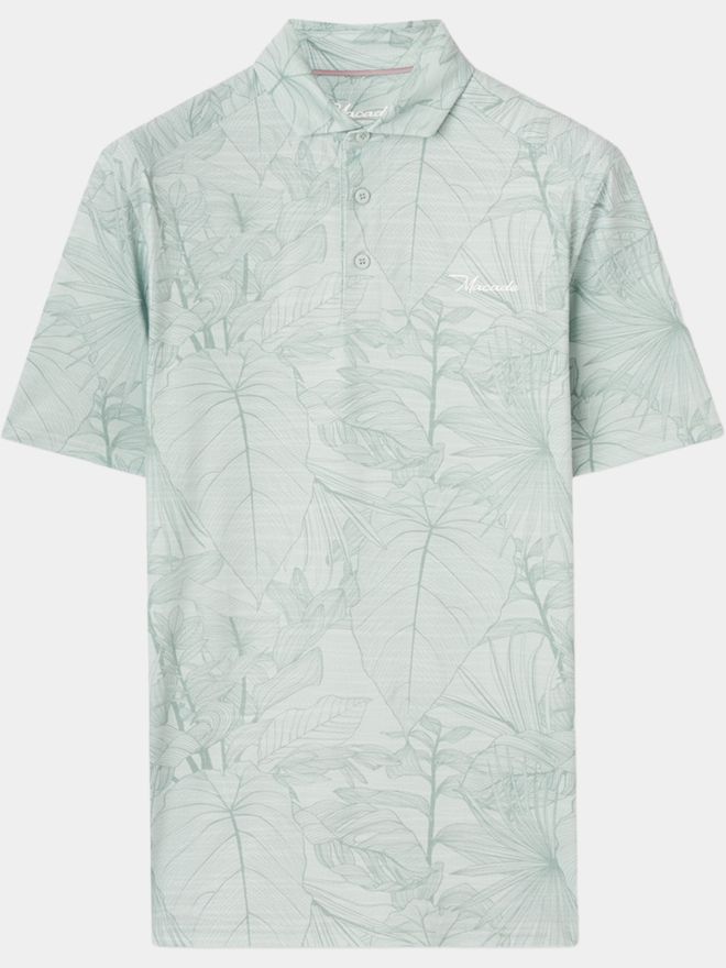 Macade Golf Flight Green Palm Shirt Halbarm Polo grün