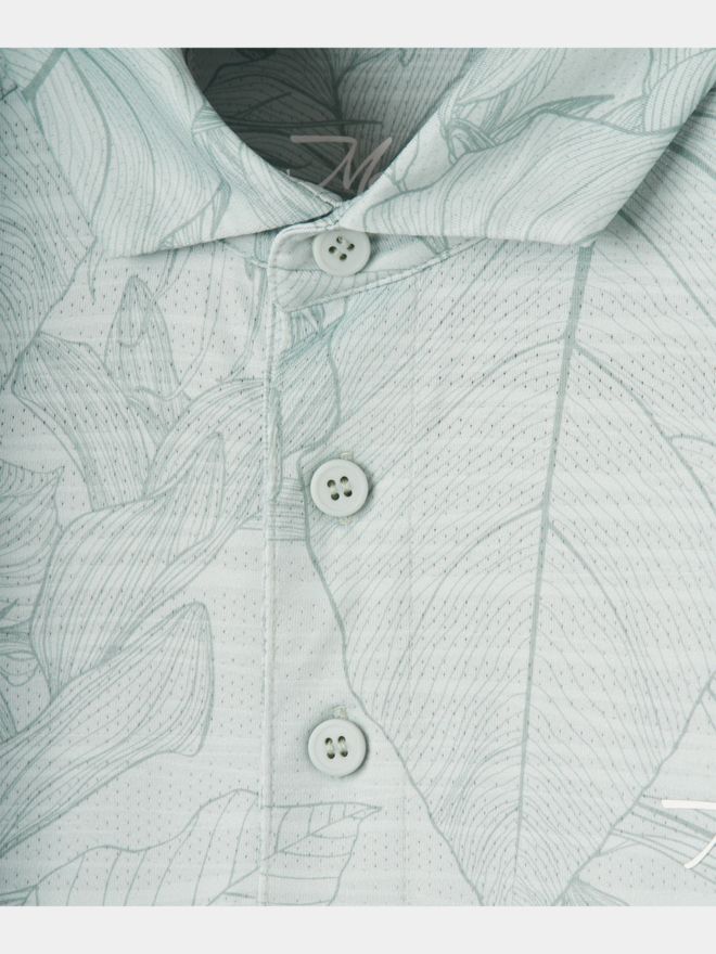 Macade Golf Flight Green Palm Shirt Halbarm Polo grün