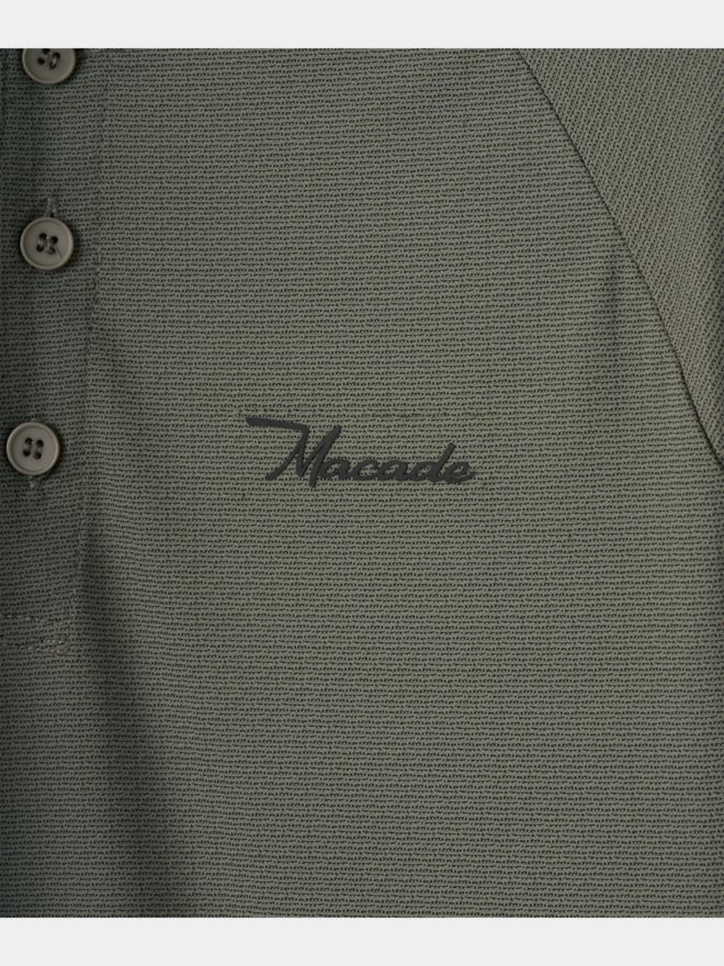 Macade Golf Crew Green TR Bomber Shirt Halbarm Polo grün
