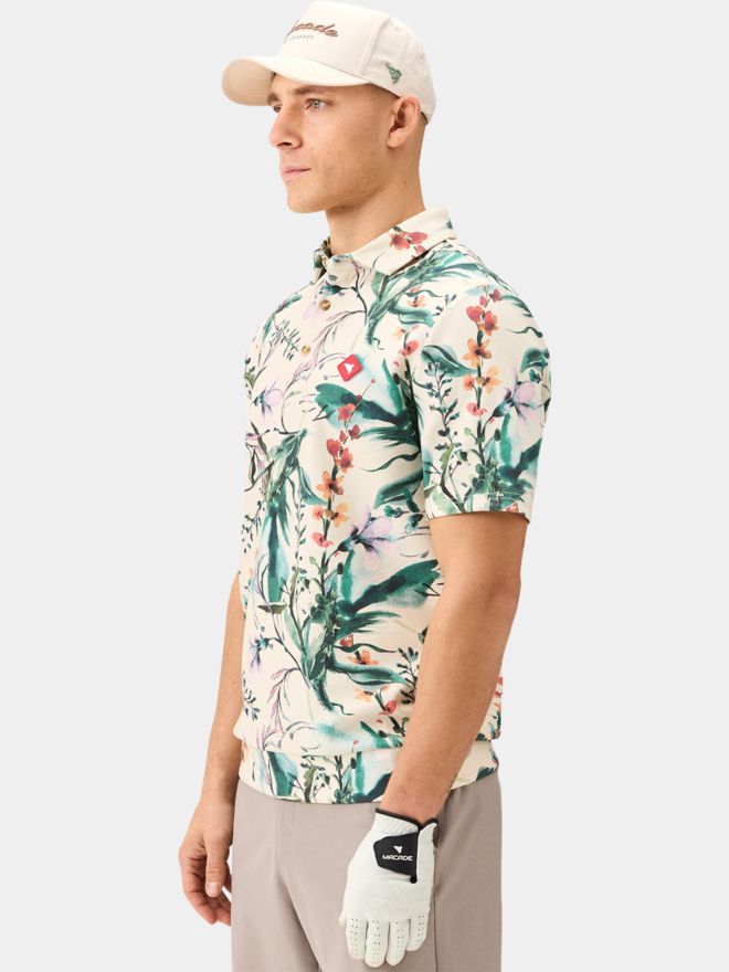 Macade Golf Badlands TX Relaxed Shirt Halbarm Polo weiß