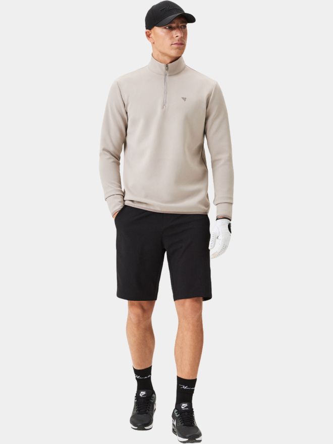 Macade Golf Taupe Therma Quarter Zip Stretch Midlayer taupe