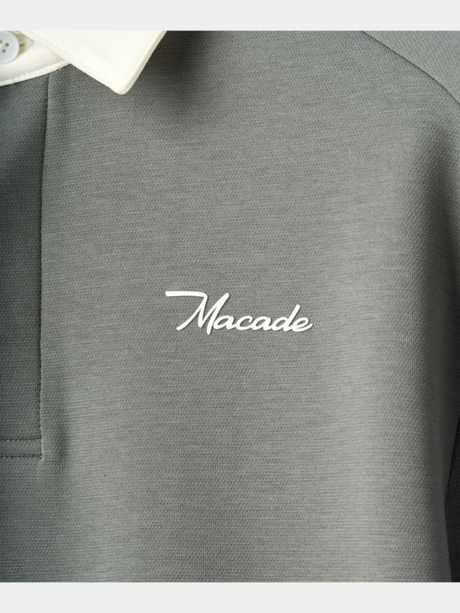 Macade Golf Blades Teal Gray Polo Sweatshirt langarm Polo grau