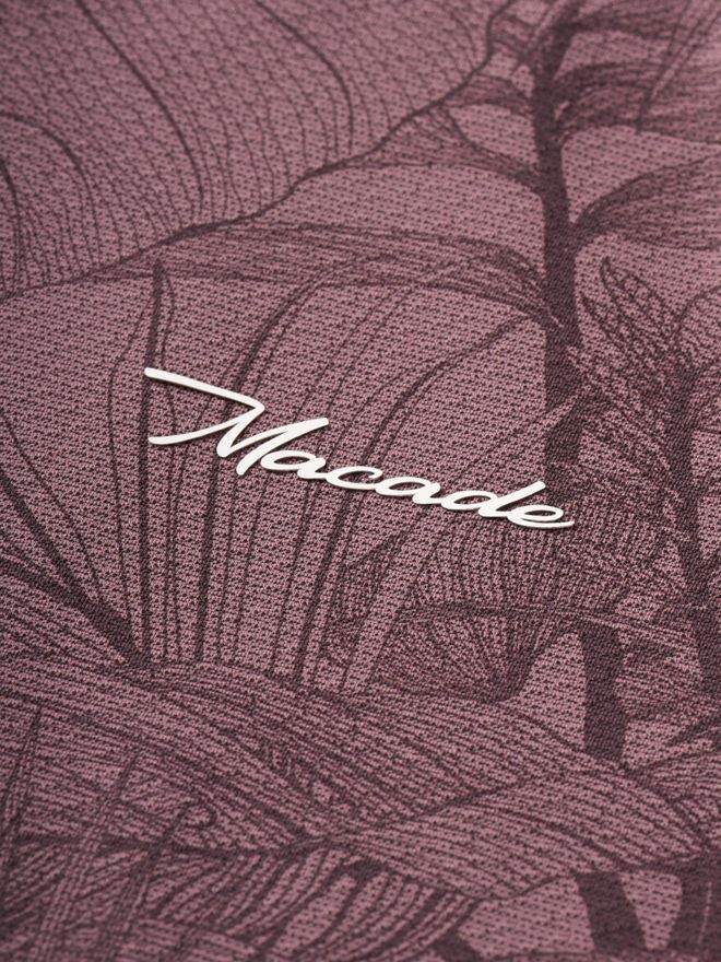 Macade Golf Crew Mauve TR Bomber košile s polovičním rukávem Polo fialová