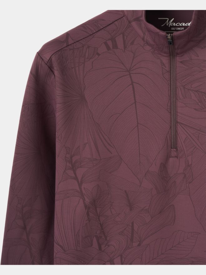 Macade Golf Mauve Palm Therma Quarter Zip Stretch Midlayer lila