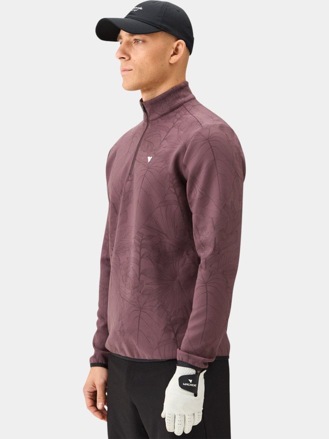 Macade Golf Mauve Palm Therma Quarter Zip Stretch Midlayer lila