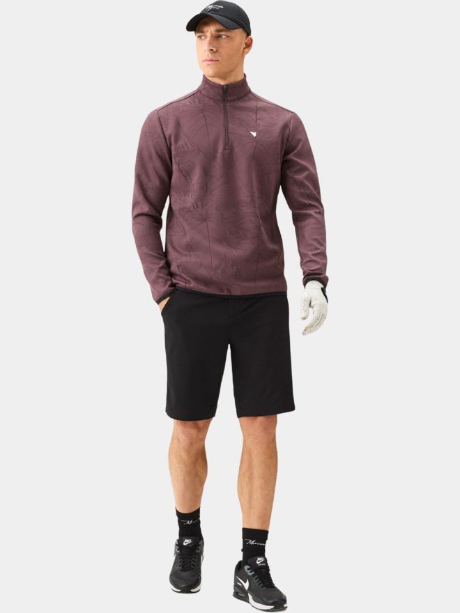 Macade Golf Mauve Palm Therma Quarter Zip Stretch Midlayer lila