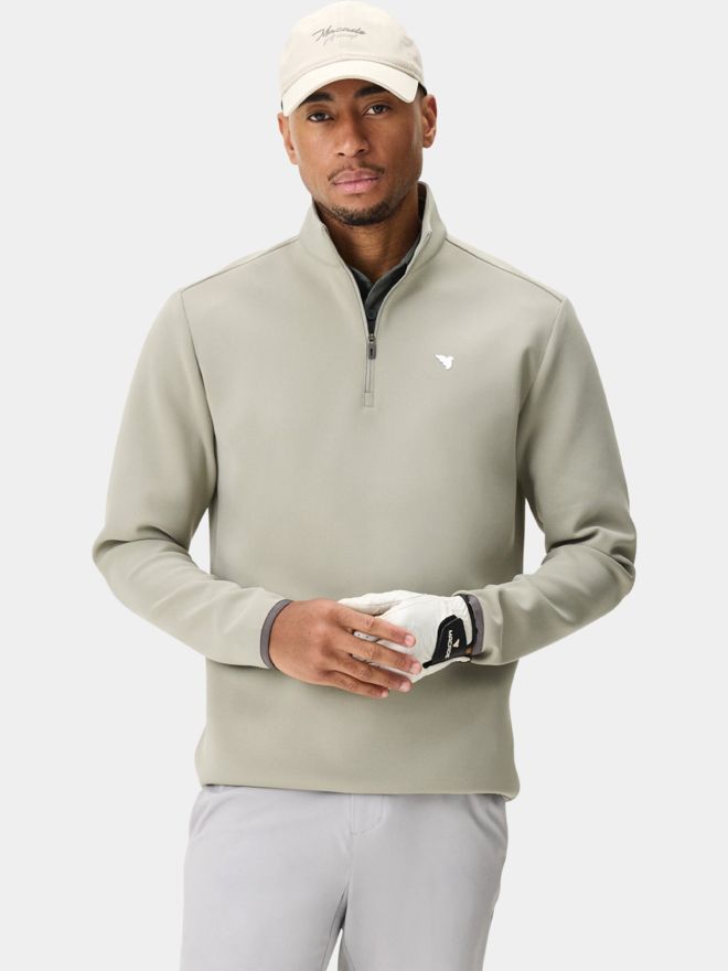 Macade Golf Jade Green Therma Quarter Zip Stretch Midlayer grün