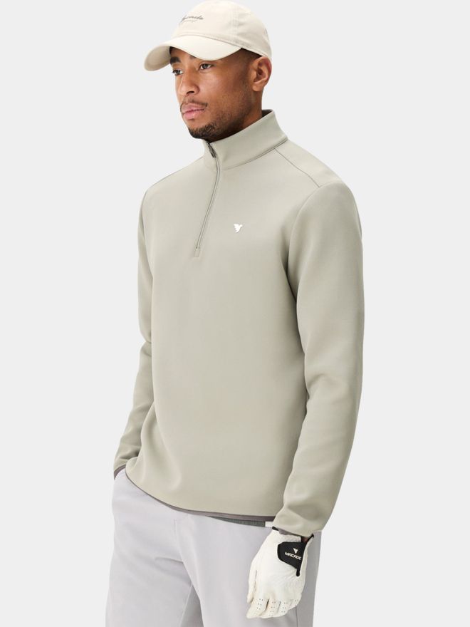 Macade Golf Jade Green Therma Quarter Zip Stretch Midlayer grün