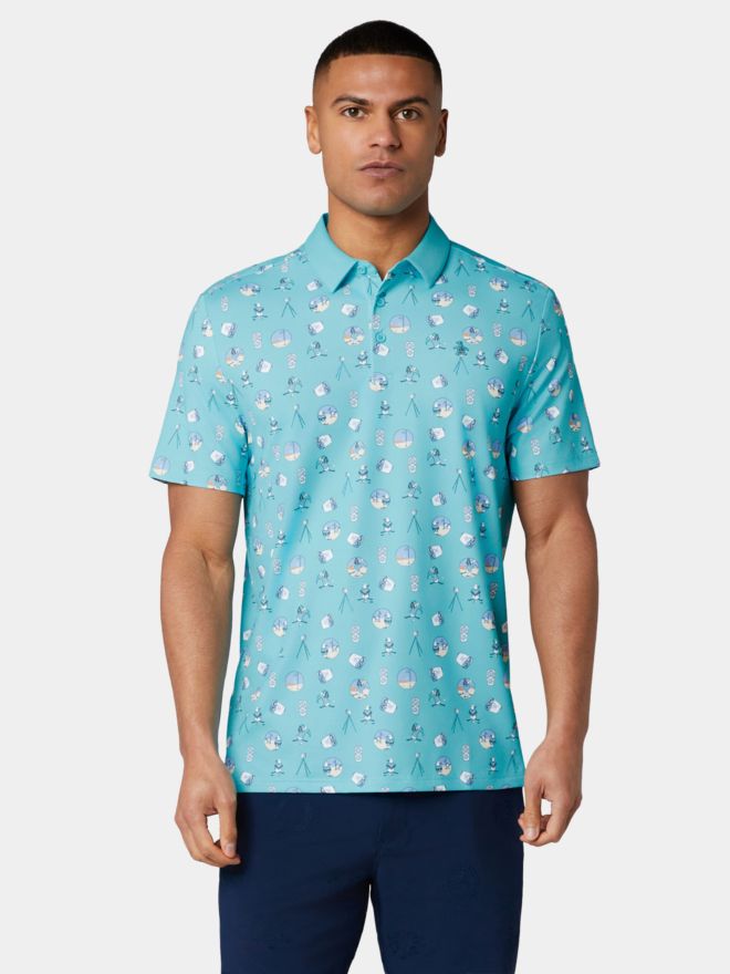 Penguin RANGE FINDER POLO Halbarm Polo türkis