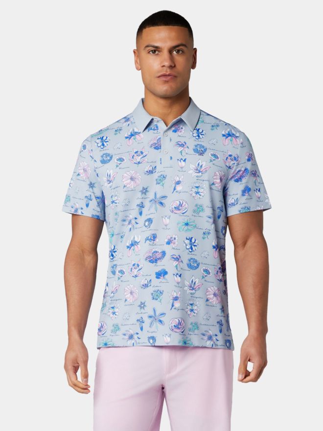Penguin TEXTBOOK FLORAL POLO Halbarm Polo grau