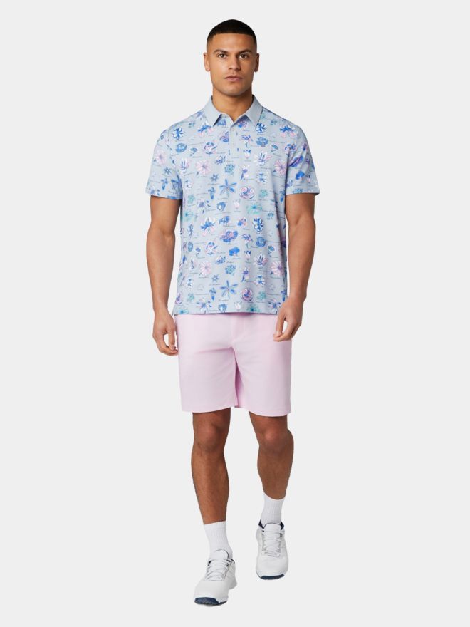 Penguin TEXTBOOK FLORAL POLO Halbarm Polo grau