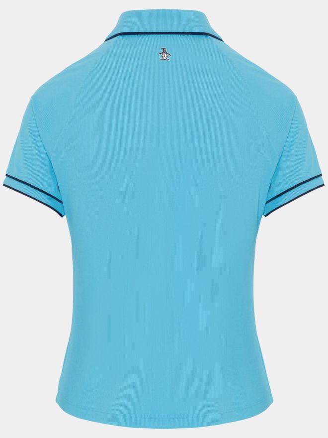 Penguin RIBBED TIPPED POLO Half-sleeved polo turquoise