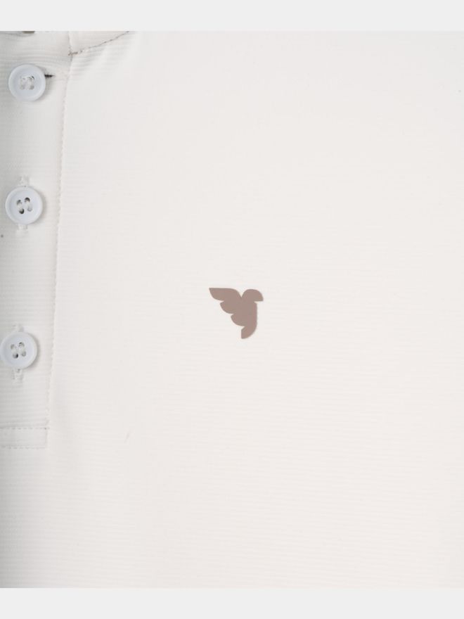 Macade Golf Junior Heath White Bomber Shirt Halbarm Polo weiß