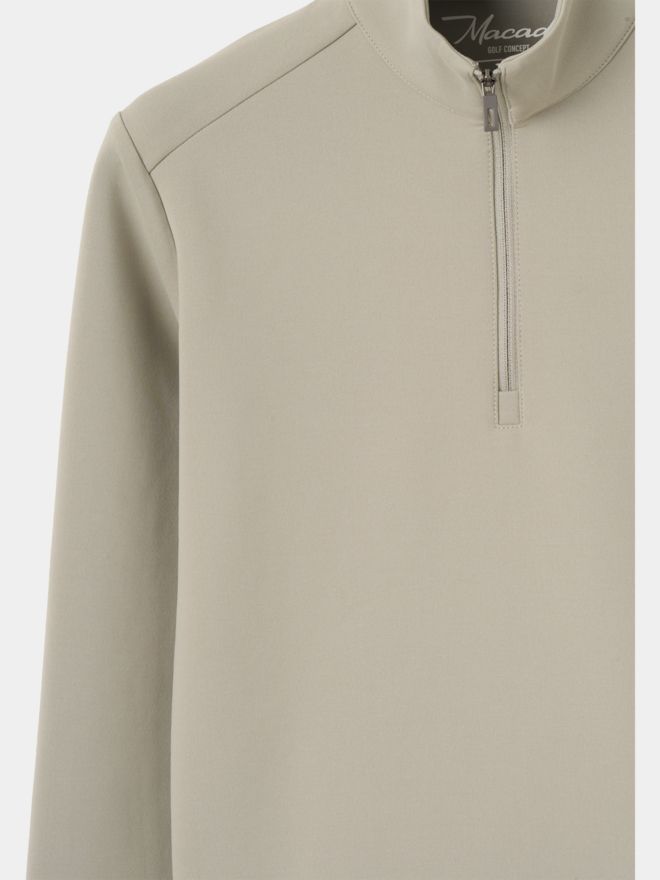 Macade Golf Junior Jade Green Therma Quarter Zip Stretch Midlayer grün