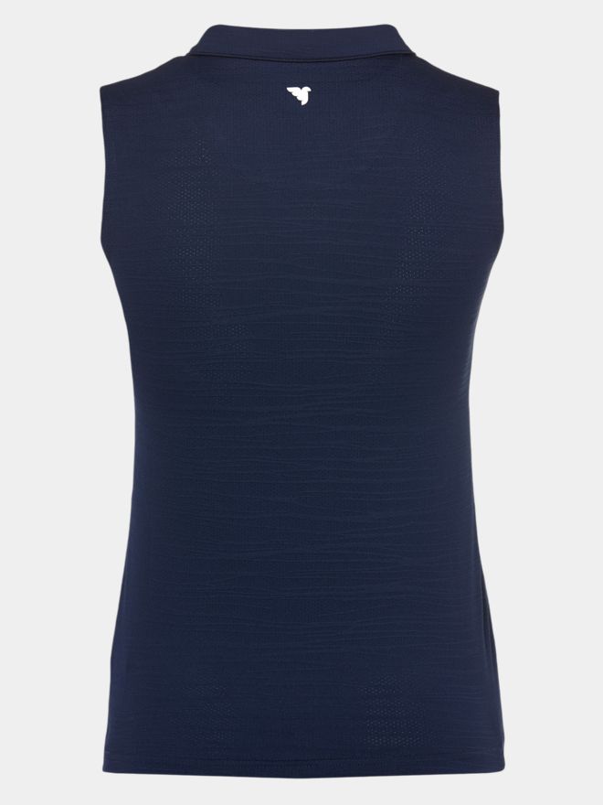 Macade Golf Junior Paige Steel Blue Sleveless Shirt Ohne Arm Polo navy