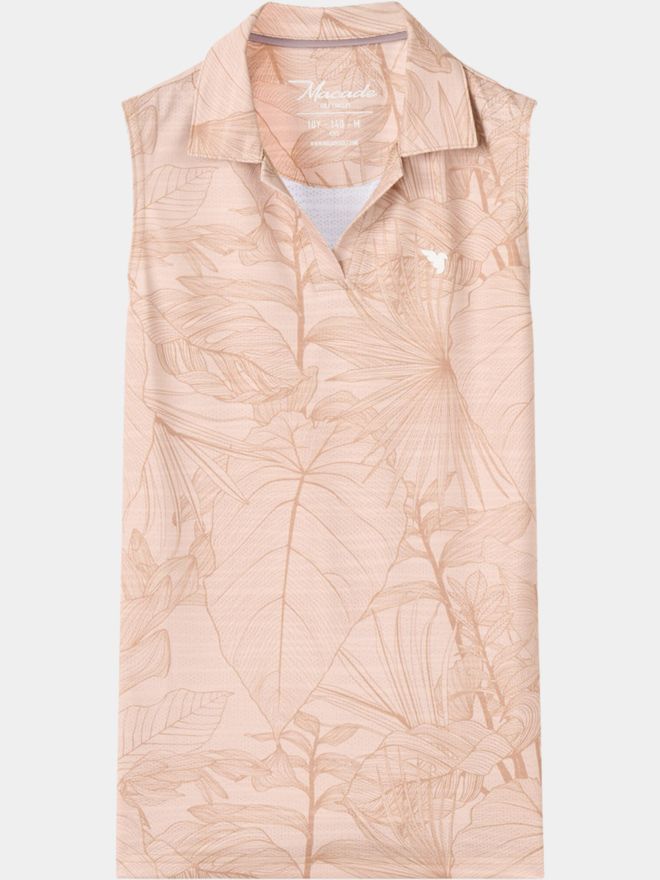 Macade Golf Junior Paige Palm Sleveless Shirt Ohne Arm Polo blau