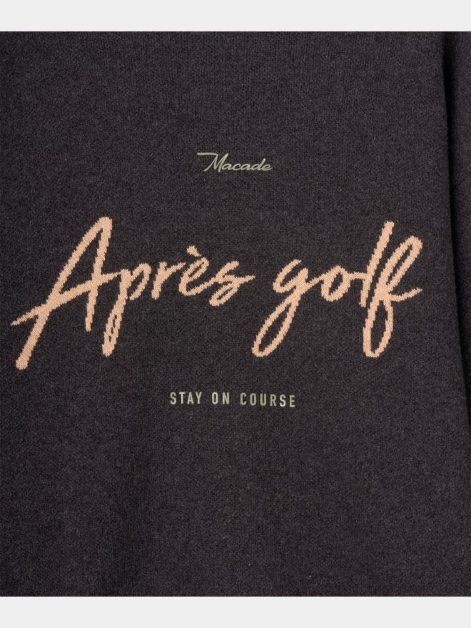 Macade Golf Ash Grey Oversized Knit Sweater Pullover Strick hellgrau