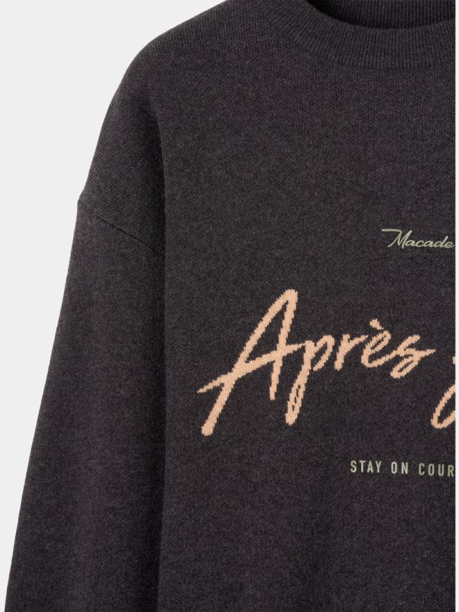 Macade Golf Ash Grey Oversized Knit Sweater Pullover Strick hellgrau