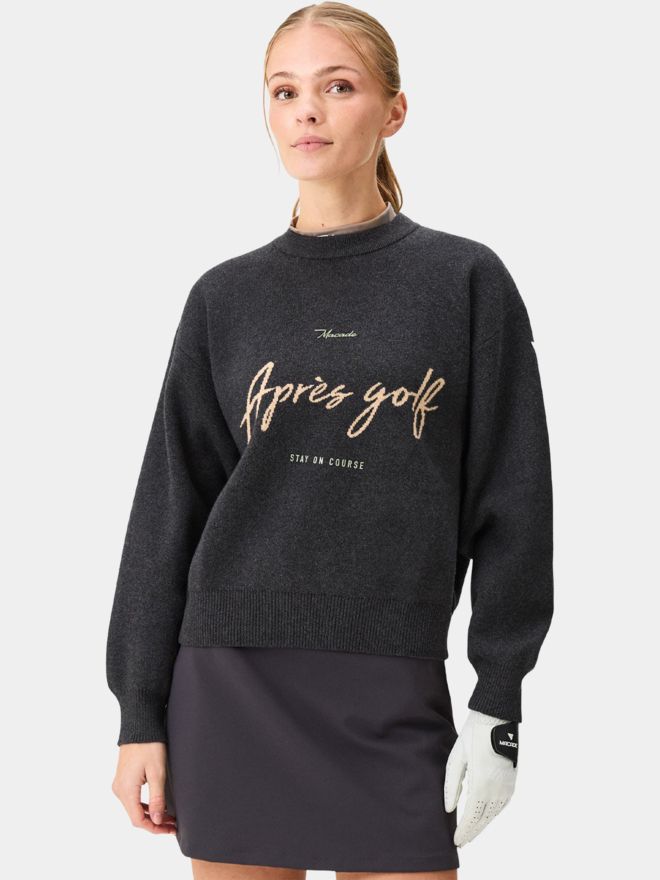 Macade Golf Ash Grey Oversized Knit Sweater Pullover Strick hellgrau