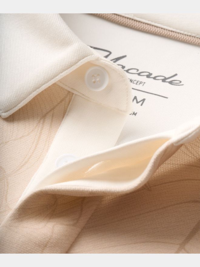 Macade Golf Rae Palm Polo Sweatshirt long sleeve polo beige