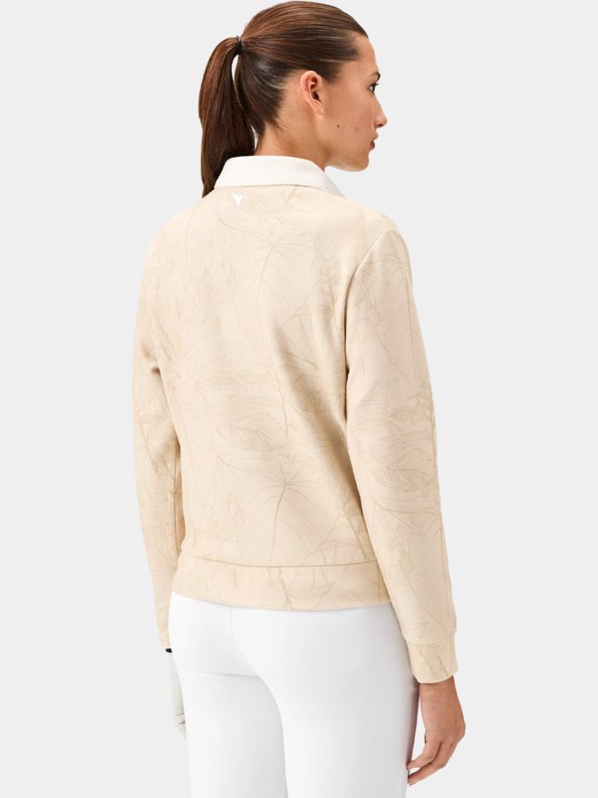 Macade Golf Rae Palm Polo Sweatshirt long sleeve polo beige