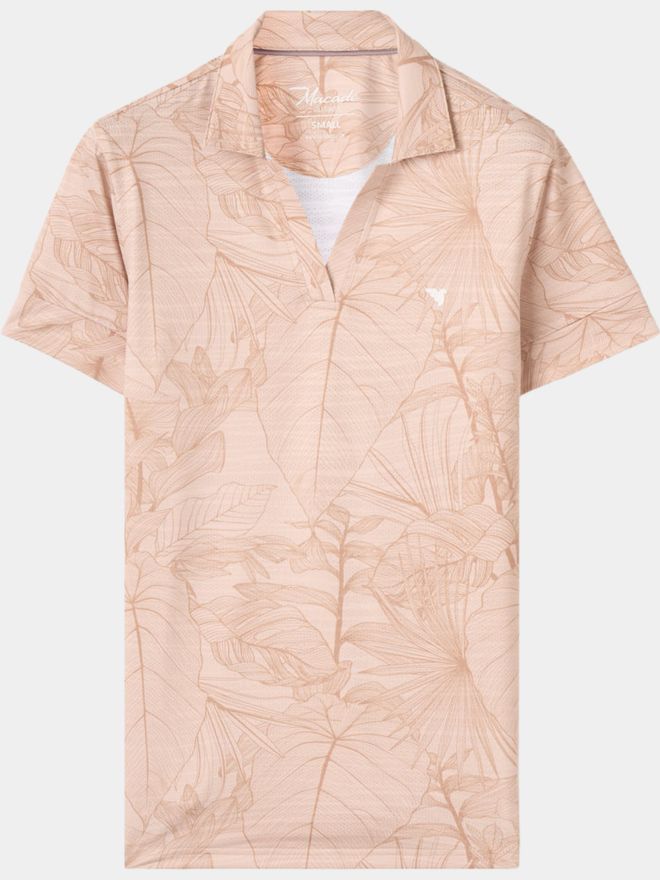 Macade Golf Paige Palm Shirt Half Sleeve Polo beige
