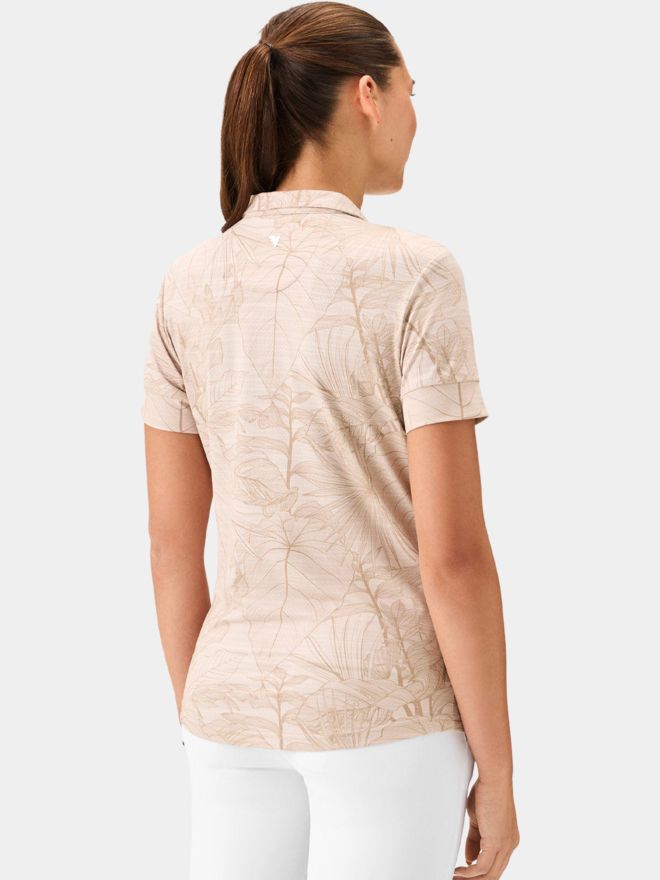 Macade Golf Paige Palm Shirt Half Sleeve Polo beige