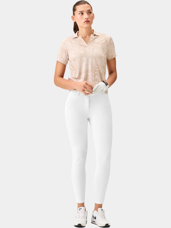 Macade Golf Paige Palm Shirt Half Sleeve Polo beige