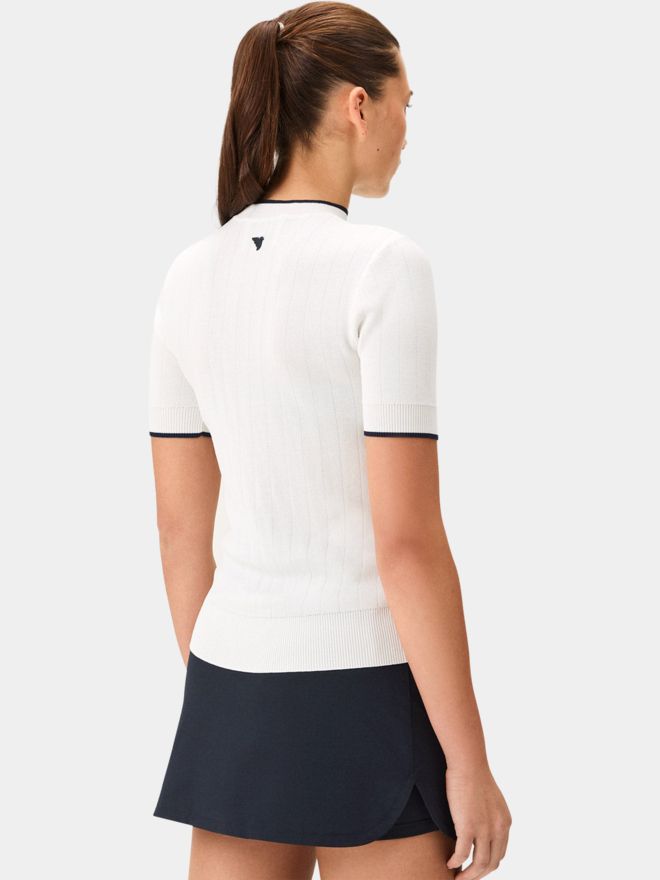 Macade Golf Gigi White Wave Top Halbarm T-Shirt weiß