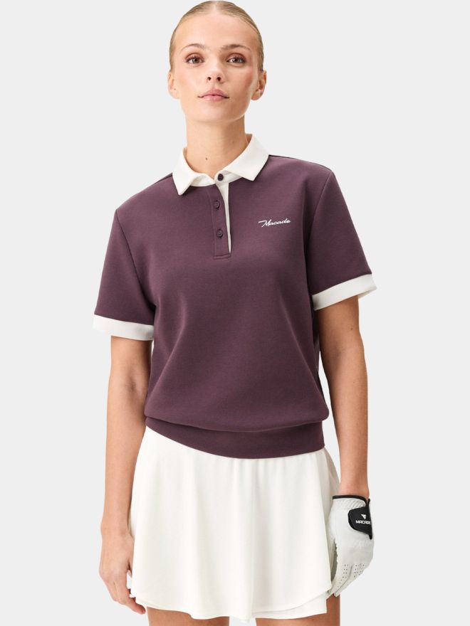 Macade Golf Aura Mauve TX Relaxed Shirt Half Sleeve Polo purple