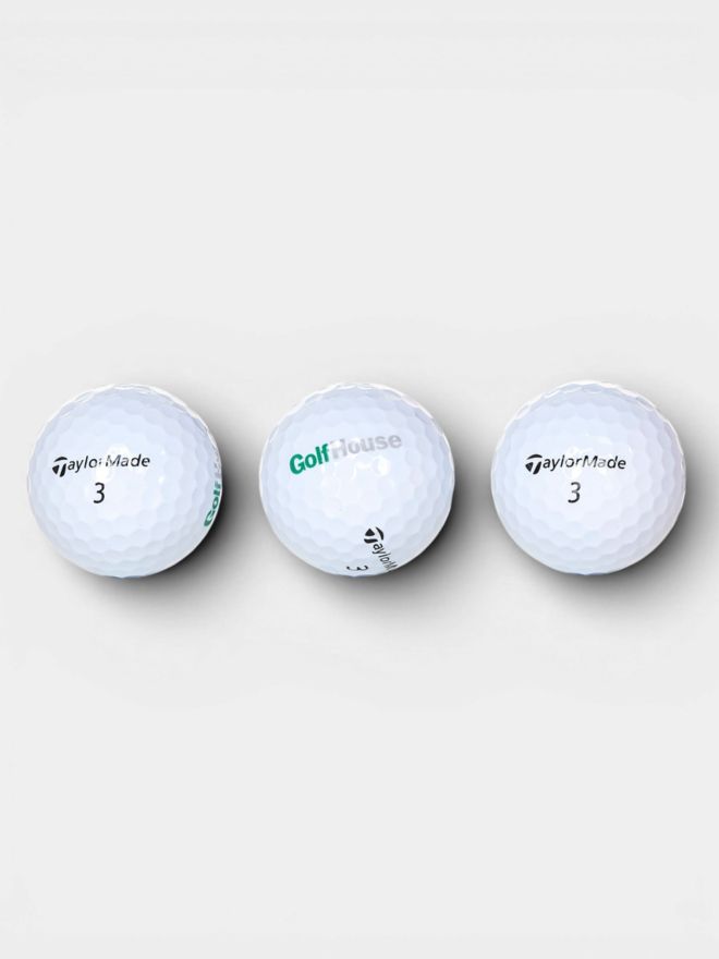 TaylorMade SpeedSoft Golfbälle mit Golf House Logo weiß