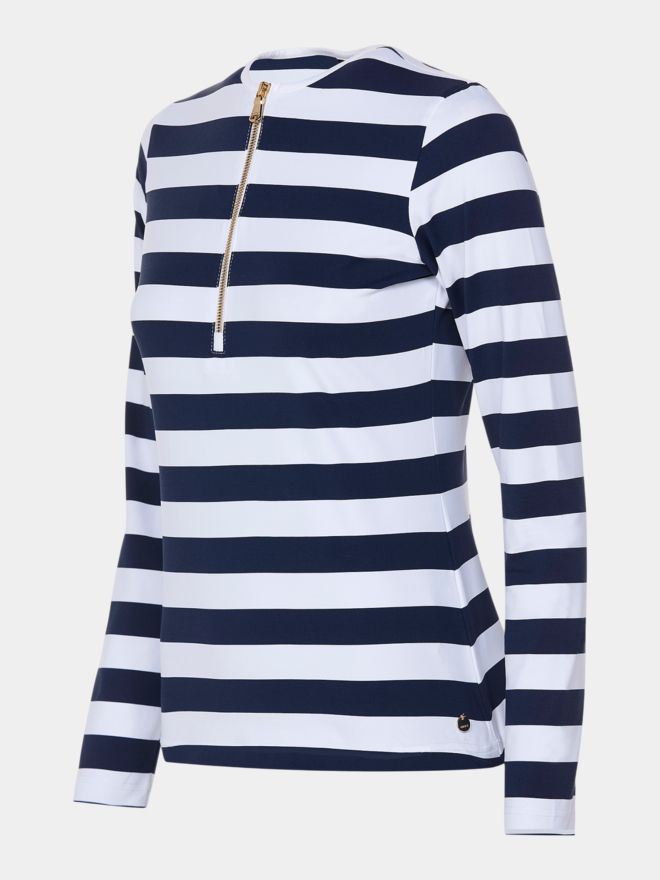 MDC Langarm Polo navy