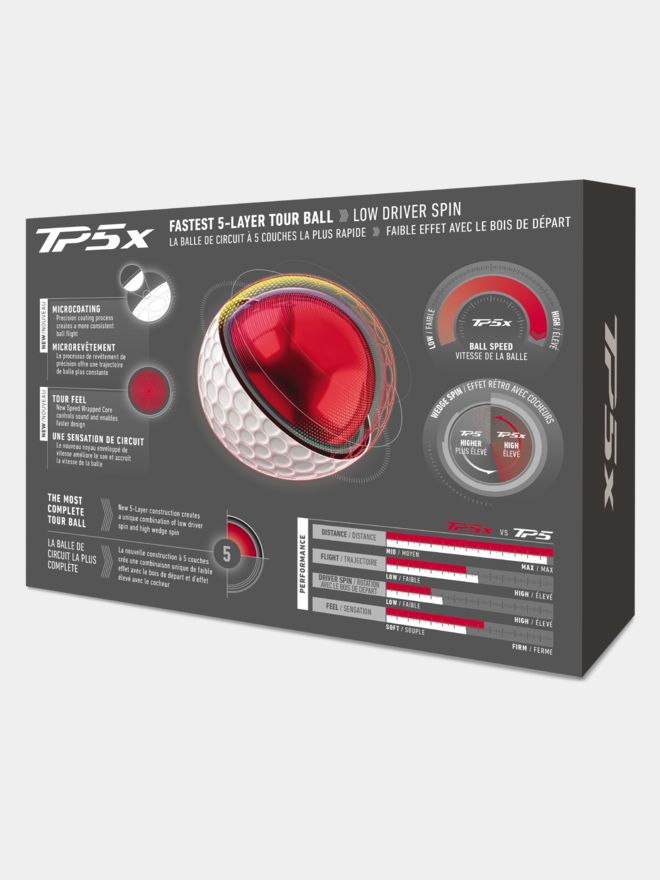 TaylorMade TP5x Golfbälle weiß