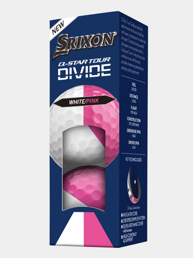 Srixon Q-Star Tour Divide Golfbälle weiß
