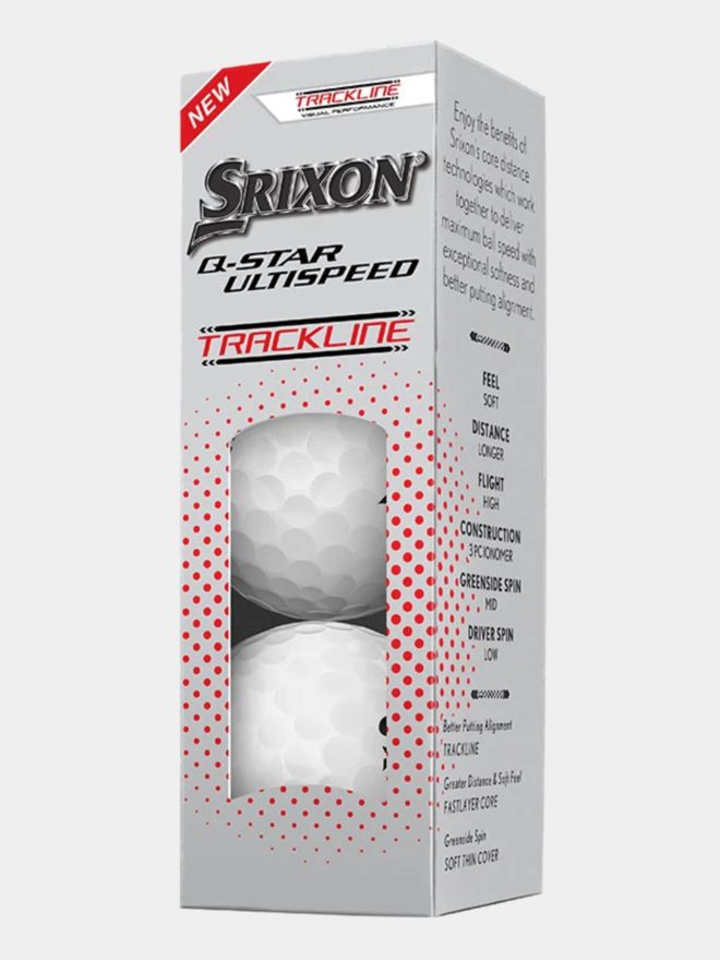 Srixon Q-Star Ultispeed Trackline GOlfbälle weiß